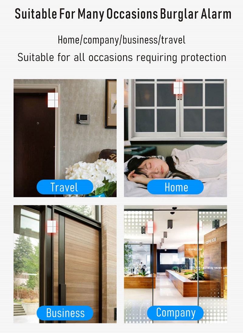 Home wifi door magnetic alarm graffiti version